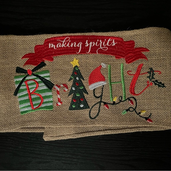 New! Christmas Burlap Pillow Wrap w/ Velcro. Measures 7 x 30 1/2” - Picture 2 of 5